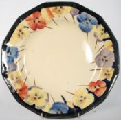 A Royal Doulton 10`` ( D4049 ) Pansy dinner plate.
