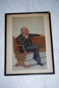 An 1891 Vanity Fair magazine page print of George Grove - director of the Royal College Of Music.