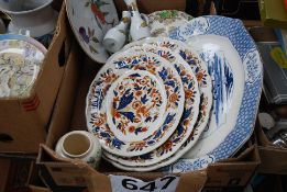 A box of ceramics to include Royal Doulton, Worcester, Coalport, Wedgewood etc.
