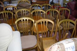 21 conference dining chairs with 20 spare cusions.