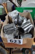 A nice mixed lot to include silver plate teapots, brassware etc.