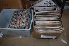 A large collection of vinyl albums from the 60's and 70's.