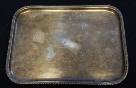 Asprey of London silver plate salver having decorative gadrooned raised edge.Marked to underside.