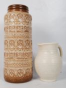 A large West German decorative vase (42cm) along with an Arthur Wood jug.