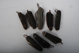 A collection of 8 military 20th century pocket pen knives ( 8 in total)