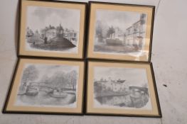 4 Limited edition prints by H Haylor being framed and glazed. `Bridge House` 27/200, `The Roebuck`