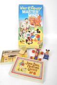 A mixed lot of vintage games and diecast to include; a Walt Disney Mastermid game, John Bull