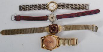 Four vintage watches, to include a MuDu Doublematic with inset date scroller etc