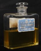A 1910 French D`Orsay of Paris Eau De Cologne display perfume bottle, with contents. With circular
