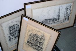 A set of 3 Bristol interest framed and glazed lithograph prints to include, The Llandoger Trow, the