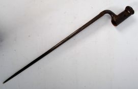 A Napoleanic early 19th century Brown Bess type socket bayonet, circa 1800-1840. 49cms in length