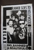 Music Memorabilia. An unframed large oversized Frankie Goes to Hollywood Relax poster. Further