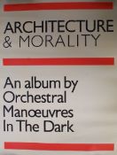 Music Memorabilia. An unframed Orchestral Manoeuvres In The Dark OMD music album poster.. Notation