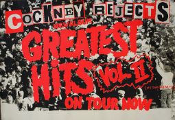 Music Memorabilia. An unframed Cockney Rejects music poster for the new album `Greatest Hits, On