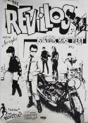 Music Memorabilia. An unframed The Revilos, Motorbike Beat music single / album  poster from a