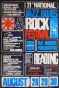 Music Memorabilia. An unframed 21st National Jazz & Blues Rock Festival music gig / event poster