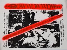Music Memorabilia. An unframed Bow Wow Wow  music tour poster for the `We`re Only In It For The