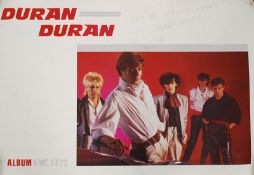 Music Memorabilia. An unframed 1980`s Duran Duran music album poster. EMC3372. Overall 51cms High x