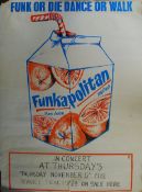 Music Memorabilia. An unframed Funkapolitan  music gig / event poster for `Thursdays, 1981`.