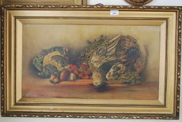 A. Tilson (1927) An early 20th century still life oil on canvas dated 1927 being framed and glazed.