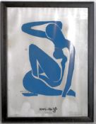 Henri Matisse; Blue Nude (1952) framed and glazed print. 79cm x 59cm