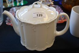 A good decorative creamware Rosethal Monbisou teapot 14cms High x 23cms Wide