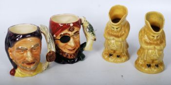 A collection of 4 Toby jugs to include Shorter & Sons, Pirate & Sinbad