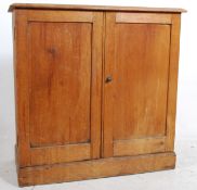A Victorian mahogany chiffonier base / cupboard. The plinth base supporting an upright cupboard
