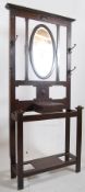 1920's carved oak Arts & Crafts hall stand (hallstand) The lower section for umbrella's / sticks