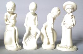 Four Spode figures of Children - Rebecca, James, Simon and Edward.. 21cm tall.