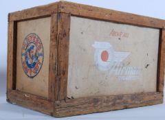 A Players Cigarette Air Freight advertising crate. 36cm x 57cm c 36cm.