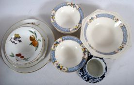 A small collection of Evesham Royal Worcester china along with a Wilkingsons desert set.