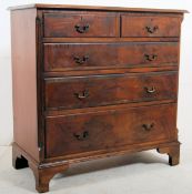 A Georgian style mahogany 2 over 3 chest of drawers. Bracket feet having 2 short and 3 deep drawers.