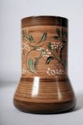 An early 20th century Moorcroft vase with floral decoration, impressed Moorcroft and lozenge