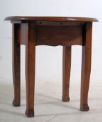 Victorian Arts & Crafts golden oak work table. Square tapered legs with spade feet supporting a deep
