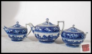 3 pieces of Wedgwood 'Fallow Deer' pattern china marked 'Eturia, England' and consisting of a