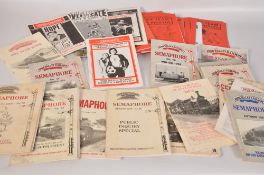 A quantity of `Semaphore` Avon Valley Railway train magazines, along with a quantity of Bristol