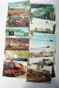 A complete set of Dennis Productions postcards of various steam trains. 48 in total.