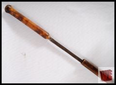 A Victorian sword stick fitted with an 18th Century blade