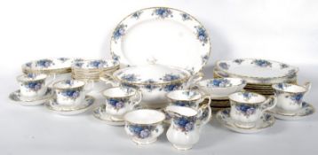 A Royal Albert `Moonlight Rose` bone china dinner service for 6 people. Consisting of 6 plates, 6