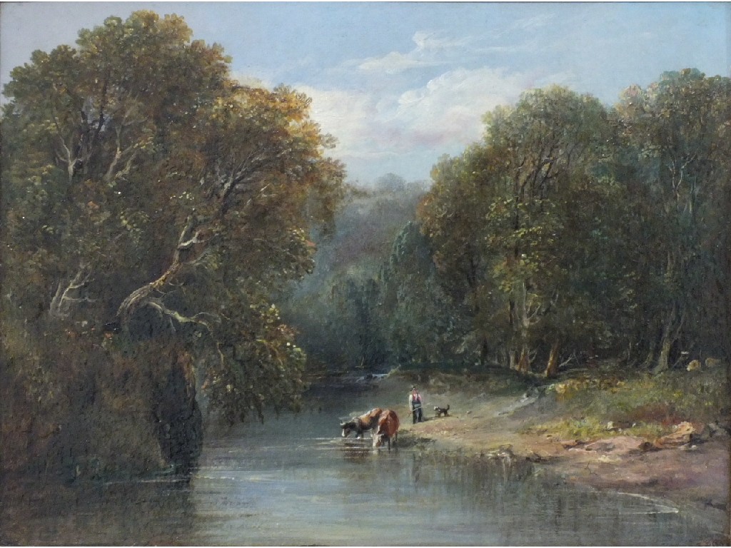 W Bath ON THE PLYM Oil on board, signed and titled label verso, 24 x 32cm, no. 1095, exhibited Royal