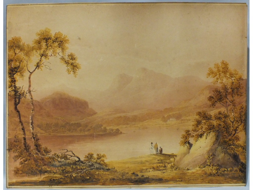 George Dinsdale RA (Ex 1808-1829) WINDERMERE ABOVE LOW WOOD Watercolour, signed and titled verso, 55