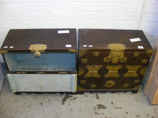 A pair of Indonesian cabinets