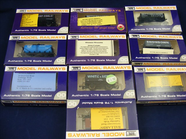 A carton of 10 Dapol train wagons including limited editions