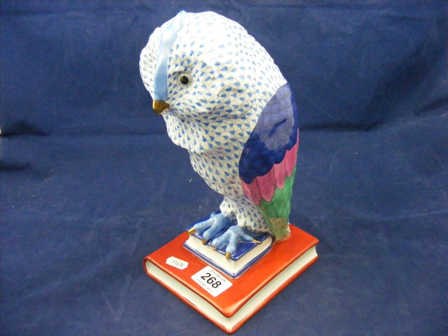 A large Herend owl figurine (restored)