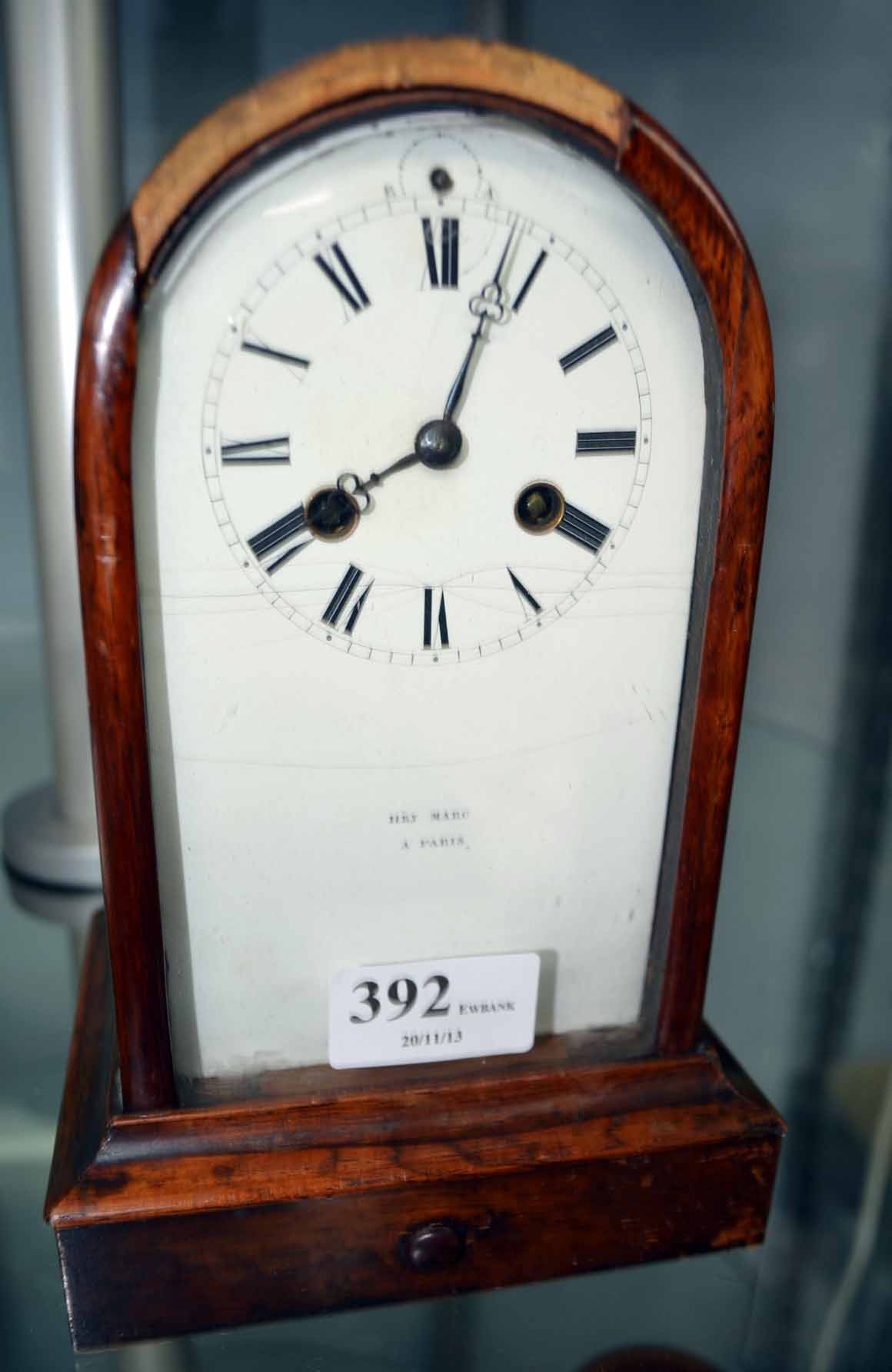 19th century rosewood French mantel clock by Henry Marc (Paris)
