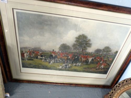The Cheshire Hunt, coloured print