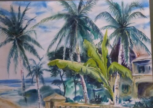 Kenton W Hudson - watercolour landscape, signed 16 x 21in. (41 x 53cm)