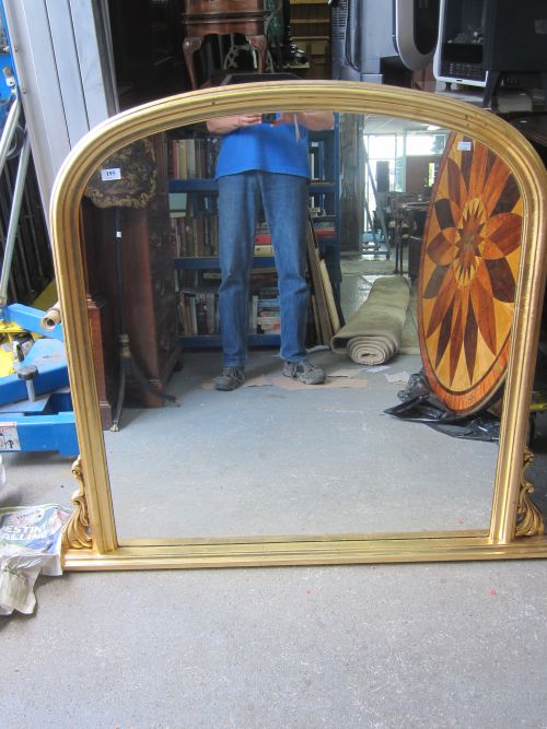 Gilt framed overmantel mirror,