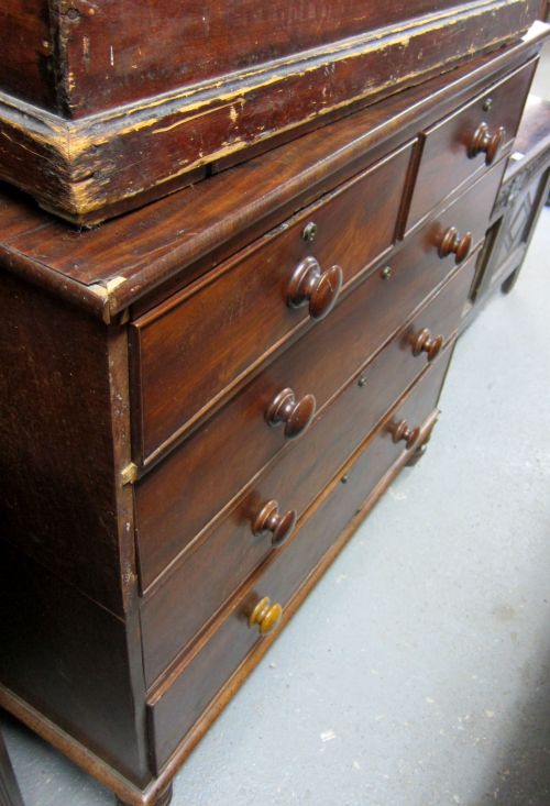 19th century mahogany chest,